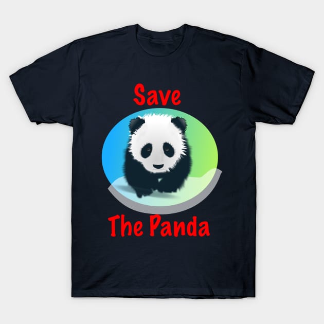 Save The Panda T-Shirt by BlueDolphinStudios